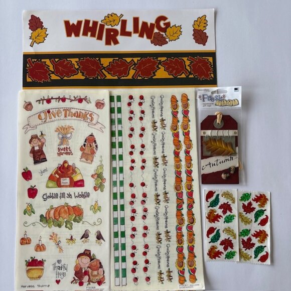 FALL AUTUMN Scrapbook Junk Journaling Card Making Stickers Diecuts Embellishment - Picture 4 of 4